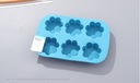 Flower-shape 6 Cavities Baking Mold (Blue)