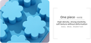 Flower-shape 6 Cavities Baking Mold (Blue)