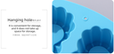 Lace Border Heart-shape 6 Cavities Baking Mold (Blue)
