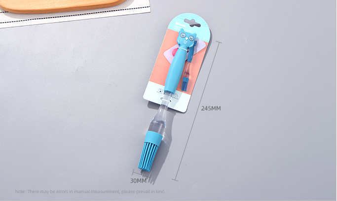 Owl-shape Handle Silica Gel Brush(Blue)