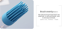 Owl-shape Handle Silica Gel Brush(Blue)