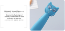 Owl-shape Handle Silica Gel Brush(Blue)