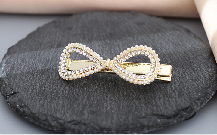 Bow Knot Rhinestone Hair Clip