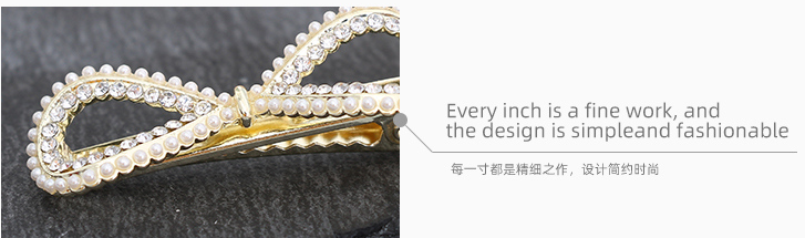 Bow Knot Rhinestone Hair Clip