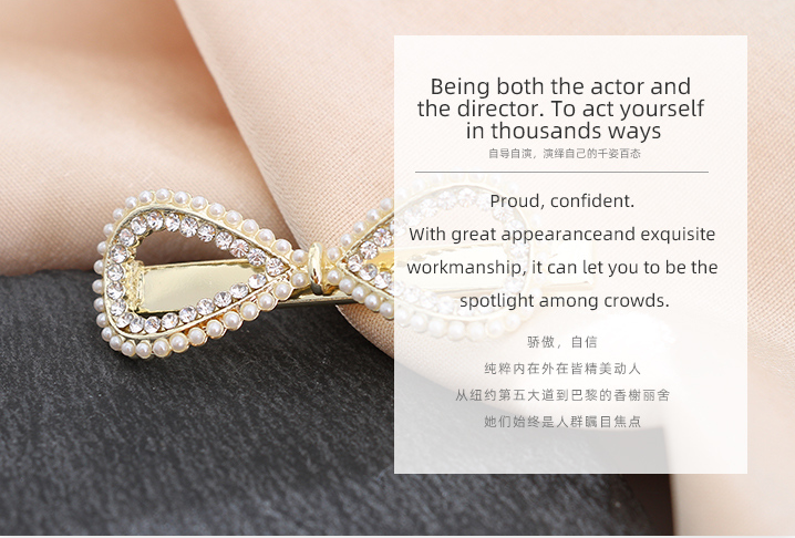 Bow Knot Rhinestone Hair Clip