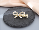 Bow Knot Rhinestone Artificial Pearl Hair Clip