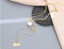 Artificial Pearl Star Double Layers Necklace