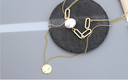 Artificial Pearl Star Double Layers Necklace