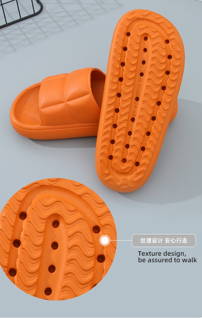 Slides with Soft and Thick Sole - X