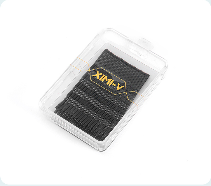 Square Box Black Hair Clips（20 Count）