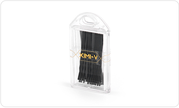 Simple Box with Hanging Hole Hair Clips(20 Count)