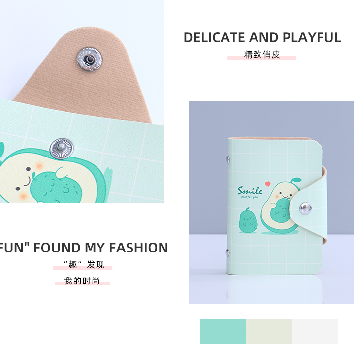 Cute Bunny Avocado Card Holder