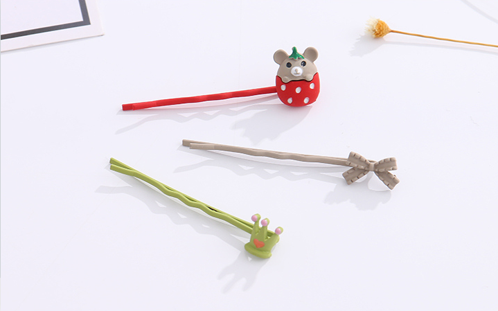 Cute Mouse Hair Clips（3 Count）
