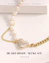 Artificial Pearl Heart-shape Necklace