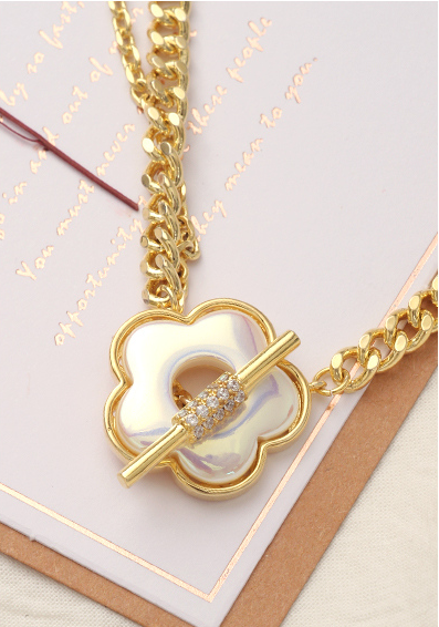 Artificial Pearl Heart-shape Necklace