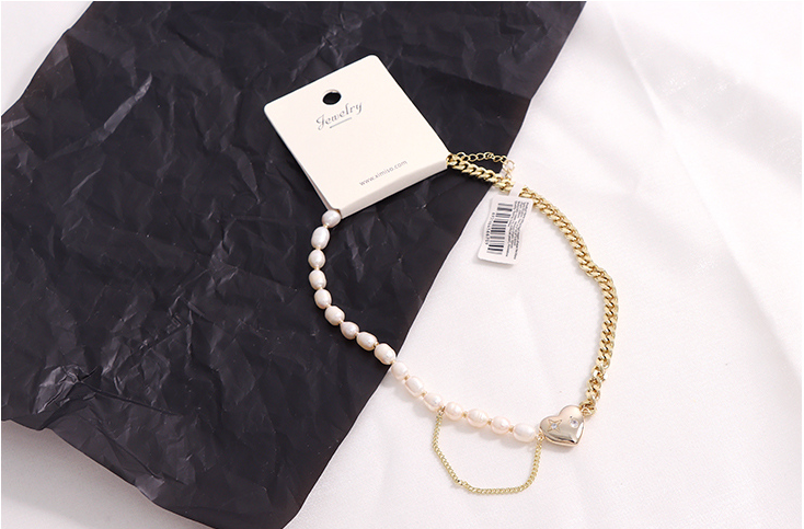 Artificial Pearl Heart-shape Necklace