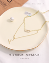 Double Chains Sun-shape Necklace