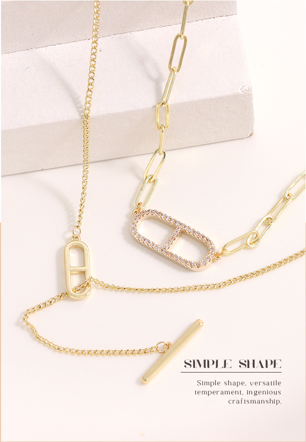 Double Chains Sun-shape Necklace