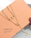 Double Chains Sun-shape Necklace