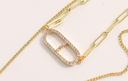Double Chains Sun-shape Necklace