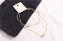 Rhinestone Pillar Pendant Double Layers Necklace