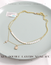 Key Double Layers Artificial Pearl Necklace
