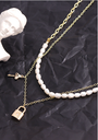Key Double Layers Artificial Pearl Necklace