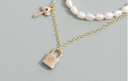 Key Double Layers Artificial Pearl Necklace