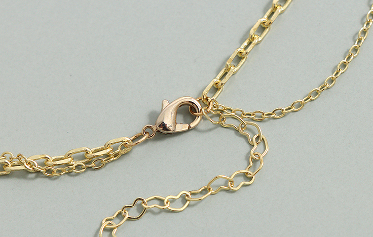 Key Double Layers Artificial Pearl Necklace