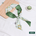 Summer Refreshing Lemon Ribbon Scarf(Green)