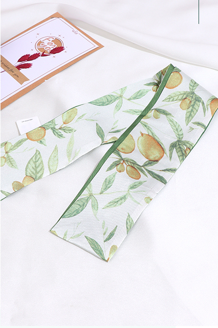 Summer Refreshing Lemon Ribbon Scarf(Green)