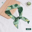 Summer Refreshing Avocado Ribbon Scarf(Green)