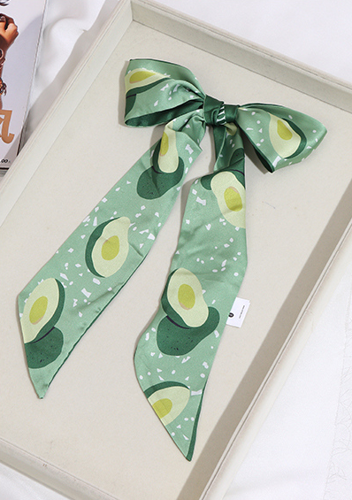 Summer Refreshing Avocado Ribbon Scarf(Green)