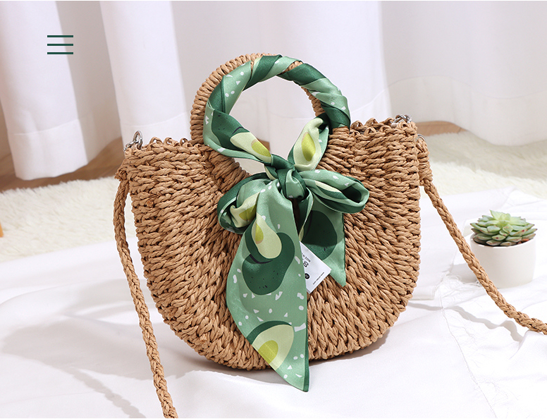 Summer Refreshing Avocado Ribbon Scarf(Green)