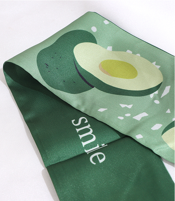 Summer Refreshing Avocado Ribbon Scarf(Green)