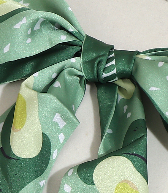 Summer Refreshing Avocado Ribbon Scarf(Green)