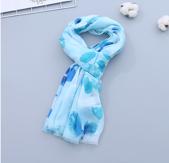 Elegant Refreshing Scarf for Spring and Autumn(Blue)