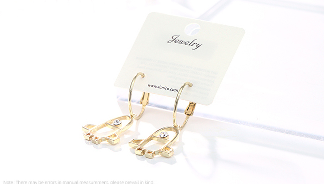 Simple Metallic Airplane Earrings