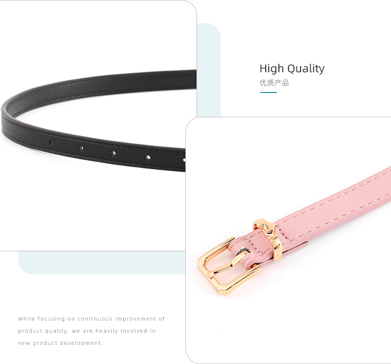 Simple Heart-shape Ladies Thin Belt