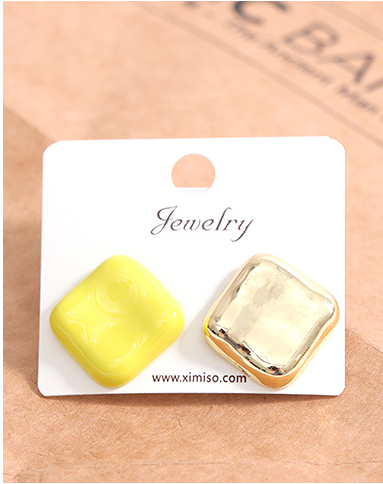 Simple Square Paint Earrings