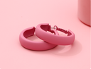 Colored Paint Round Earrings