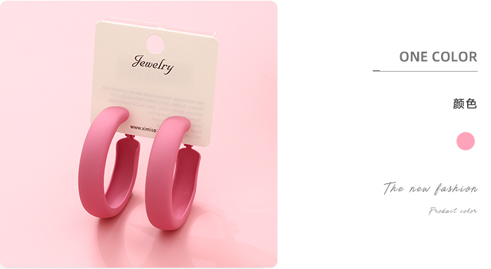 Colored Paint Round Earrings