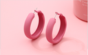 Colored Paint Round Earrings