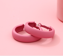 Colored Paint Round Earrings