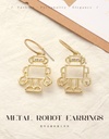 Simple Metal Robot Earrings