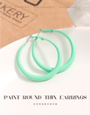 Stylish Paint Round Thin Earrings
