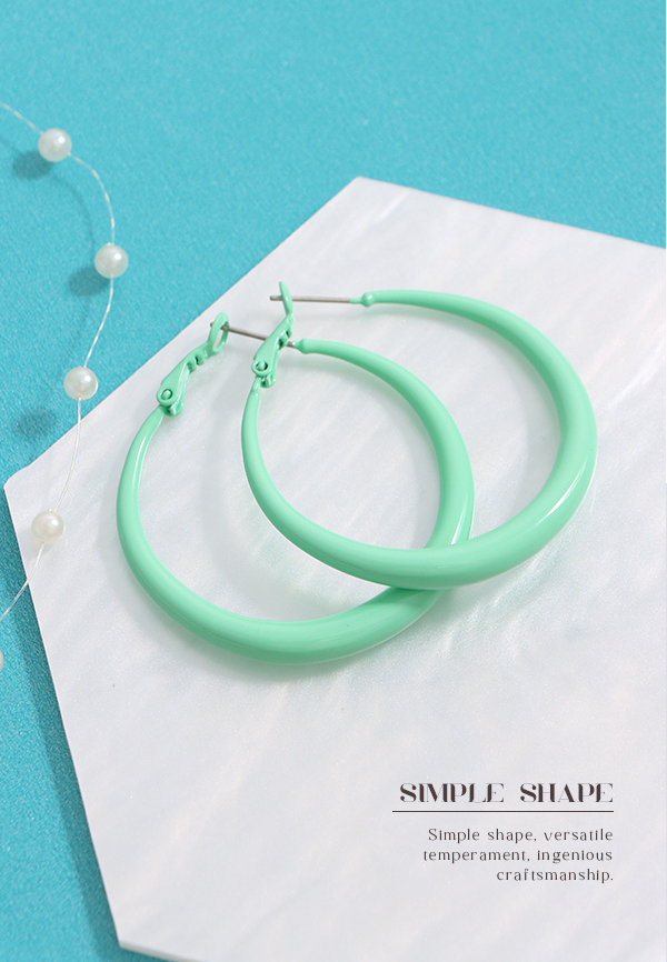 Stylish Paint Round Thin Earrings