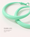 Stylish Paint Round Thin Earrings