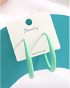 Stylish Paint Round Thin Earrings