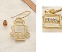 Simple Metal Robot Earrings